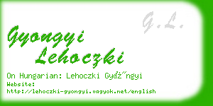 gyongyi lehoczki business card